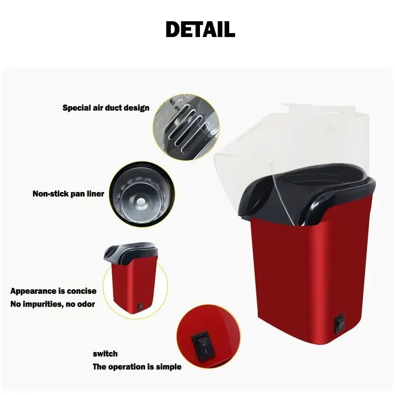 آلة صنع الفشار الكهربائية المنزلية - الصورة 6