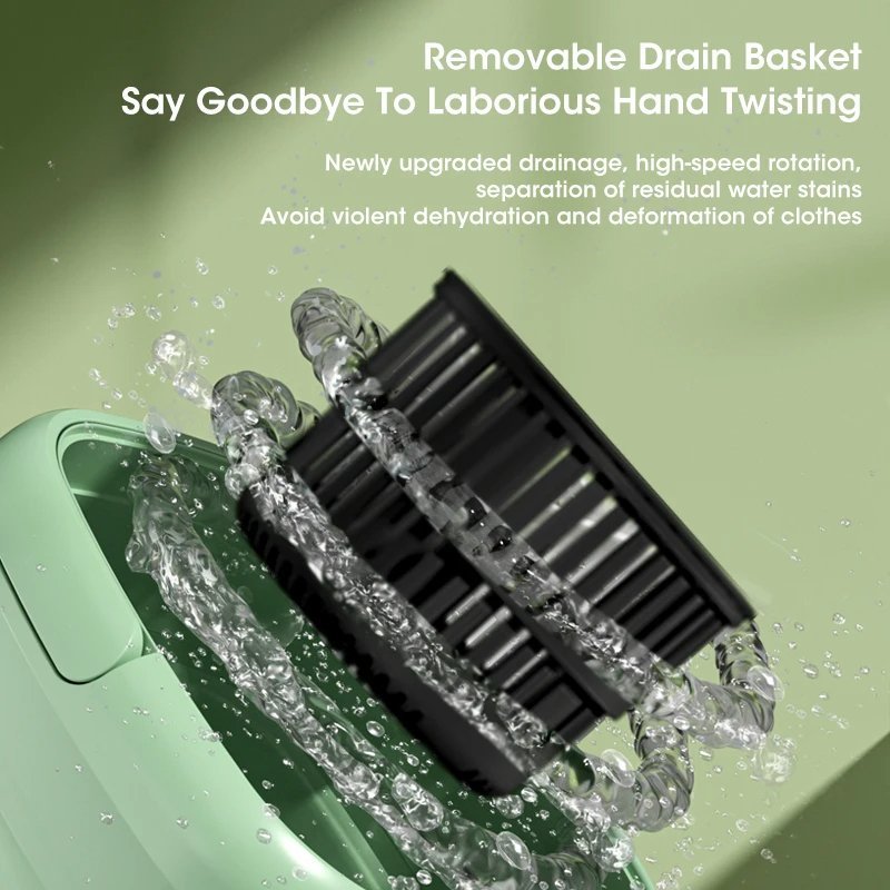 غسالة صغيرة قابلة للطي مع مجفف دلو الجوارب - الصورة 6